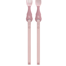 Carica l'immagine nel visualizzatore di Gallery, Bibado Handi Cutlery Set Blush Pink 2-Pack Ergonomic Baby Utensil