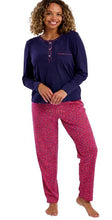 Carica l'immagine nel visualizzatore di Gallery, Ladies Long Sleeve Neon Leopard 100% Knitted Cotton Jersey Pyjama Set