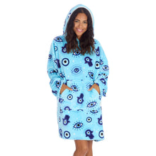 Charger l'image dans la galerie, Adults Plush Evil Eye Design Oversized Huggable Hoodie