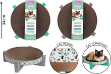 Load image into Gallery viewer, 12 Pack Catnip Raised Round Cardboard Cat Scratcher 34cm Assorted