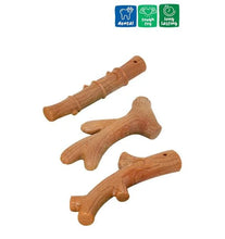 تحميل الصورة إلى عارض المعرض، 12 Pack Dental Textured Bamboo Stick Dog Toy 18cm Assorted