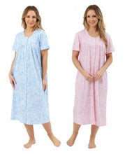 Load image into Gallery viewer, Ladies 100% Jersey Cotton Linear Pastel Floral 45" Short Sleeve 8 Pack