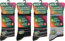 Load image into Gallery viewer, 12 Pairs Men's Diabetic Flexible Non-Binding Loose Elasticated Soft Top Socks UK Size 6-11