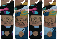 تحميل الصورة إلى عارض المعرض، Panda Stick Ladies Bamboo Blend Comfort Soft Ankle Socks Patterned