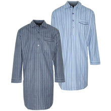 Load image into Gallery viewer, Champion Harrow Brushed Cotton Men's Nightshirt Stripe Print