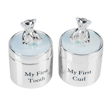 Carica l'immagine nel visualizzatore di Gallery, Bambino Silverplated First Tooth & Curl Set Blue
