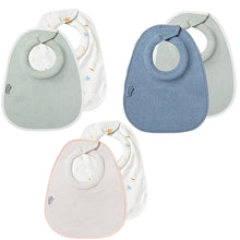 Carica l'immagine nel visualizzatore di Gallery, Tommee Tippee Closer to Nature Milk Feeding Bibs 2Pk Pack of 3 Assorted