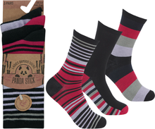 تحميل الصورة إلى عارض المعرض، Panda Stick Ladies Bamboo Blend Comfort Soft Ankle Socks Stripes