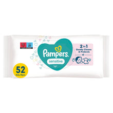 Carica l'immagine nel visualizzatore di Gallery, Pampers Sensitive Baby Wipes 12 Pack x 52’s