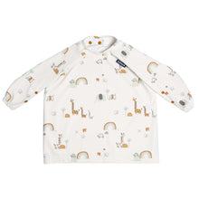 Carica l'immagine nel visualizzatore di Gallery, Bibado Coverall Weaning Bib with Ecomm Bag: Spaghetti Serengeti Print