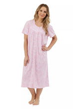 Load image into Gallery viewer, Ladies 100% Jersey Cotton Linear Pastel Floral 45" Short Sleeve 8 Pack