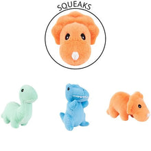 Charger l'image dans la galerie, 12 Pack Squeaky Plush Dino Dog Toy 20cm Assorted