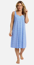 Load image into Gallery viewer, Ladies Jersey Polycotton Scattered Floral Sleeveless Strap 40" Nightdress
