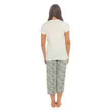 تحميل الصورة إلى عارض المعرض، 6 Pack Ladies Seashell Print 100% Cotton Jersey Crop Leg Pyjamas