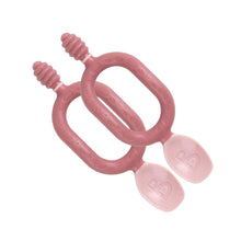 Carica l'immagine nel visualizzatore di Gallery, Bibado Dippit Baby Spoon Blush 2-Pack: Ergonomic Design, Easy Weaning