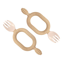 Load image into Gallery viewer, Bibado Sporkit Multi-Stage Baby Spork & Dipper Fawn 2 Pack