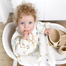 Carica l'immagine nel visualizzatore di Gallery, Bibado Coverall Weaning Bib with Ecomm Bag: Spaghetti Serengeti Print