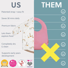 Carica l'immagine nel visualizzatore di Gallery, Bibado Coverall Weaning Bib with Ecomm Bag: Spaghetti Serengeti Print