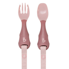 Carica l'immagine nel visualizzatore di Gallery, Bibado Handi Cutlery Set Blush Pink 2-Pack Ergonomic Baby Utensil