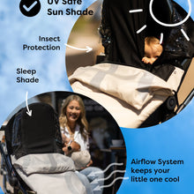 تحميل الصورة إلى عارض المعرض، The BlinkyWarm™ 5-in-1 Buggy Footmuff Raincover Black
