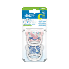 تحميل الصورة إلى عارض المعرض، Dr Brown's PreVent Glow in the Dark Butterfly Soother Stage 1 Twin Pack