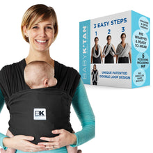 Lade das Bild in den Galerie-Viewer, Baby K'tan Slings Baby K’tan Pre-Wrapped Ready To Wear Baby Carrier Breeze-Black