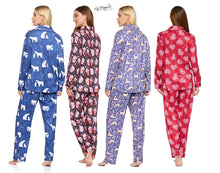 Load image into Gallery viewer, 6 Pack Ladies Cosy Wonders Long Sleeve Button-Through Pyjamas