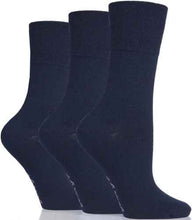 Afbeelding in Gallery-weergave laden, 12 Pairs Ladies Gentle Grip Navy Socks
