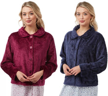Lade das Bild in den Galerie-Viewer, Ladies Sweet Embrace Soft Feel Embossed Bed Jacket

