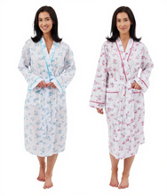 Lade das Bild in den Galerie-Viewer, Ladies Poly Cotton Floral Gowns Robes Wraps
