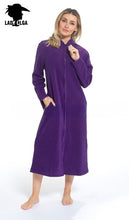 Lade das Bild in den Galerie-Viewer, Lady Olga Button Through Fleece Dressing Gowns
