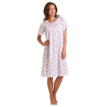 Carica l&#39;immagine nel visualizzatore di Gallery, Ladies Poly Cotton Floral Short Sleeved Nightdress
