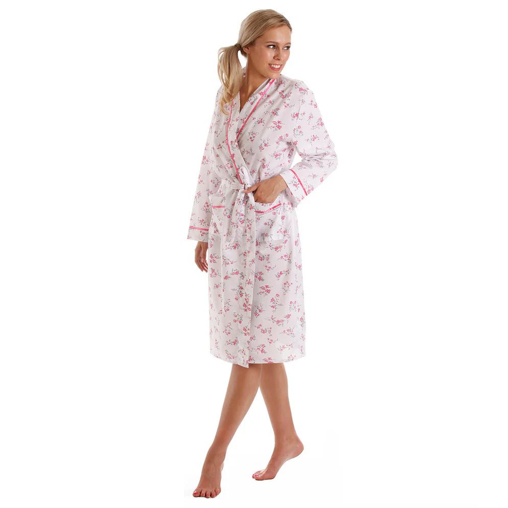 Ladies Poly Cotton Floral Gowns Robes Wraps