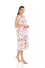 Afbeelding in Gallery-weergave laden, Ladies Roses Floral Jersey Sleeveless Nightdress
