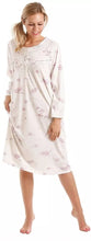 Carica l&#39;immagine nel visualizzatore di Gallery, Olga Ladies Floral Jersey Long Sleeved Nightdress
