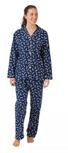 Charger l&#39;image dans la galerie, Ladies 100% Brushed Cotton Sausage Dog Print Wincey Pyjamas
