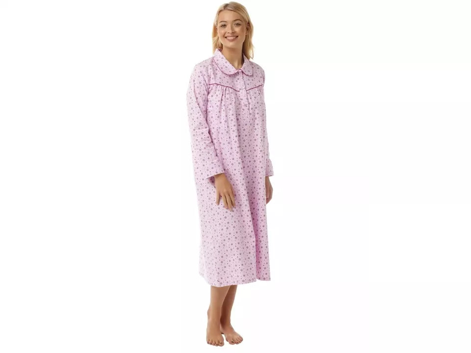 Holly 100% Brushed Cotton Wincyette Nightdress