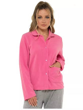 Lade das Bild in den Galerie-Viewer, Ladies Daisy Fleece Button Through Bed Jacket
