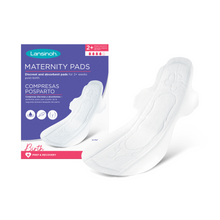 Load image into Gallery viewer, Lansinoh Discreet &amp; Absorbent Maternity Pads: 2+ weeks post-birth 12 Pack
