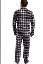 Lade das Bild in den Galerie-Viewer, Men's Wincyette Hebden Checked 100% Brushed Cotton Piped Pyjama Set
