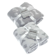 تحميل الصورة إلى عارض المعرض، 4 Pack Dog Bone And Paw Print Design Pet Blankets
