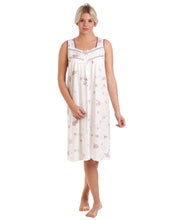 Load image into Gallery viewer, Olga Ladies Floral Jersey Sleeveless Nightdress Nightie Size 10-32
