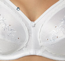 Carica l'immagine nel visualizzatore di Gallery, Marlon Ladies Embroidered Soft Cup Bra White
