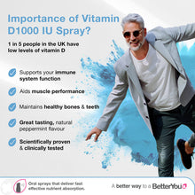 Lade das Bild in den Galerie-Viewer, BetterYou Vitamin D 1000 IU Oral Spray 3 Packs
