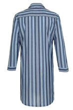 Lade das Bild in den Galerie-Viewer, Men's Long Sleeve Polycotton Stripe Westminster Nightshirt

