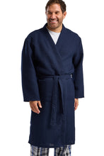 Lade das Bild in den Galerie-Viewer, Men's Navy 100% Light Cotton Helmsley Classic Waffle Robe
