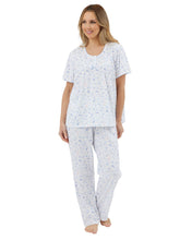 تحميل الصورة إلى عارض المعرض، Ladies 100% Jersey Cotton Harvest Floral Short Sleeve Pyjamas
