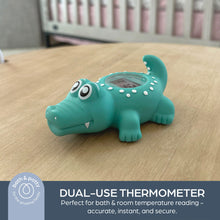 Load image into Gallery viewer, Dreambaby Digital Room &amp; Bath Thermometer Crocodile
