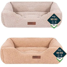 Load image into Gallery viewer, 2 Pack Boucle Sherpa Pet Bed Small 46cm x 36cm x 15cm Assorted Colours
