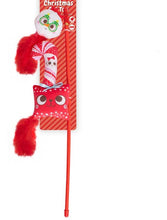 Load image into Gallery viewer, 12 Pack Christmas Teaser Wand Catnip Cat Toys 45cm 3 Pack
